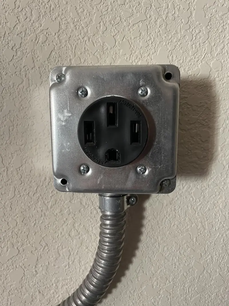 NEMA 14-50 outlet installed for Smart Home Electrical in Beaver Dam